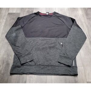 Reebok Speedwick Pullover Long Sleeve Sweatshirt Black Gray Men's Large